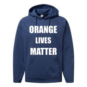 Orange Lives Matter Performance Fleece Hoodie