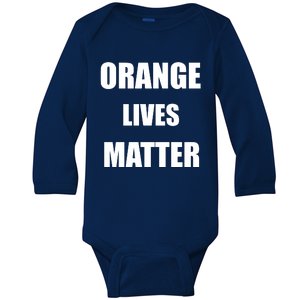 Orange Lives Matter Baby Long Sleeve Bodysuit