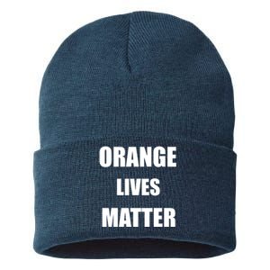 Orange Lives Matter Sustainable Knit Beanie