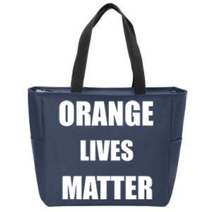 Orange Lives Matter Zip Tote Bag