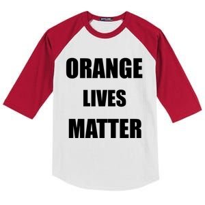 Orange Lives Matter Kids Colorblock Raglan Jersey