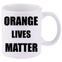 Orange Lives Matter 11oz C Handle Ceramic Mug