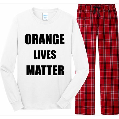 Orange Lives Matter Long Sleeve Pajama Set