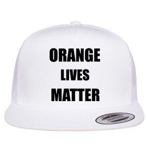 Orange Lives Matter Flat Bill Trucker Hat