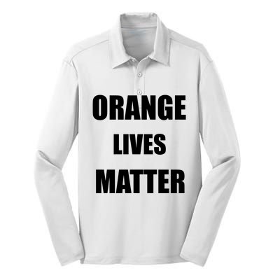 Orange Lives Matter Silk Touch Performance Long Sleeve Polo