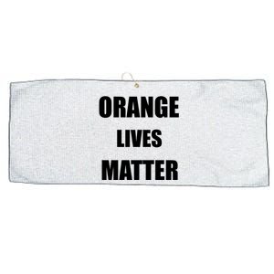 Orange Lives Matter Large Microfiber Waffle Golf Towel