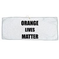 Orange Lives Matter Large Microfiber Waffle Golf Towel