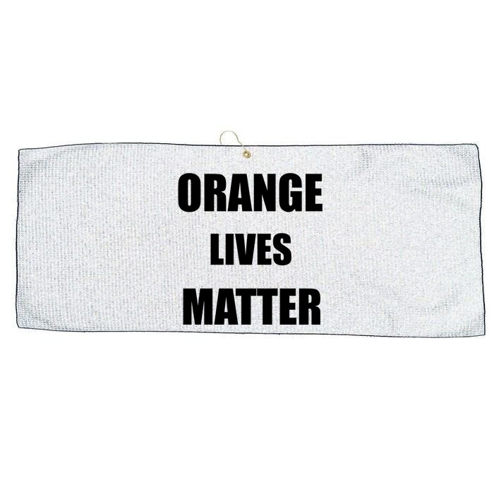 Orange Lives Matter Large Microfiber Waffle Golf Towel