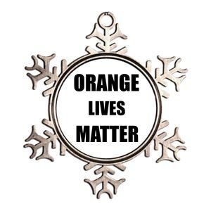 Orange Lives Matter Metallic Star Ornament