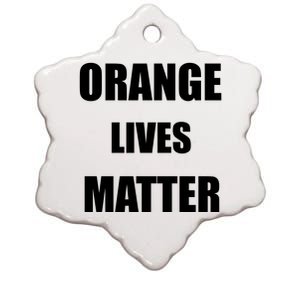 Orange Lives Matter Ceramic Star Ornament