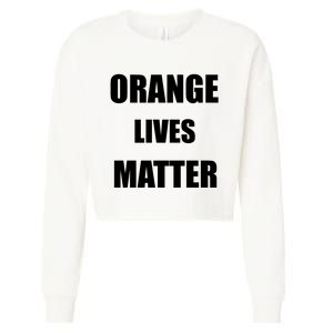 Orange Lives Matter Cropped Pullover Crew