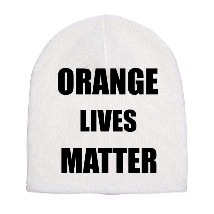 Orange Lives Matter Short Acrylic Beanie