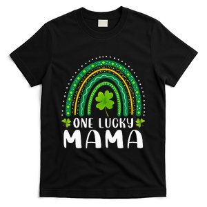 One Lucky mama Leopard green Rainbow St Patrick’s Day T-Shirt