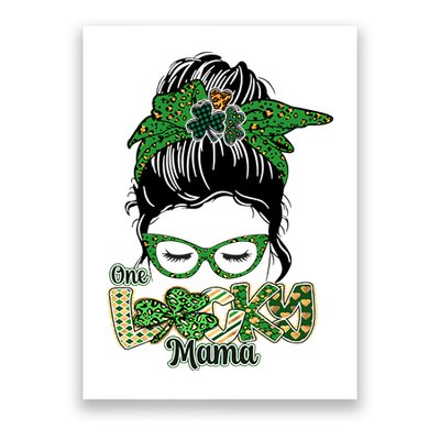 One Lucky Mama St Patrick's Day Gift For Mother Mom Lover Trending Gift Idea Poster