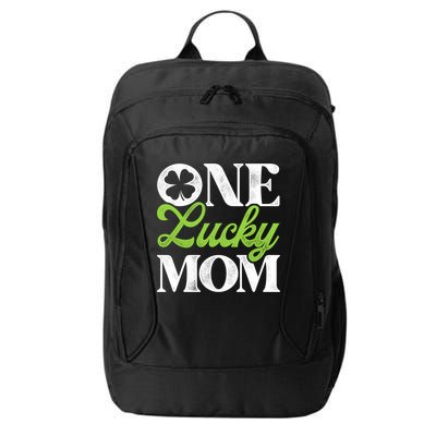 One Lucky Mom St Patricks Day Shamrock Ireland Irish Green Gift City Backpack