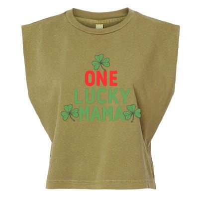 One Lucky Mama St Patricks Day Garment-Dyed Women's Muscle Tee