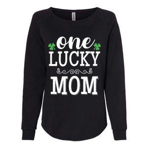 One Lucky Mom St Patrick's Themed Mummy Gift Womens California Wash Sweatshirt