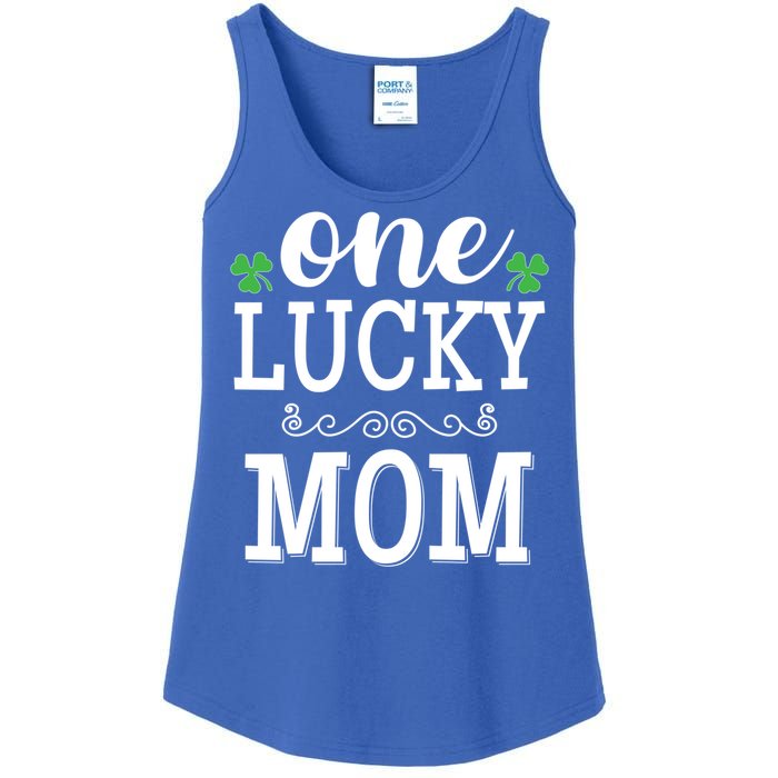 One Lucky Mom St Patrick's Themed Mummy Gift Ladies Essential Tank