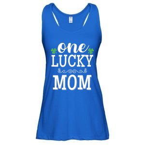 One Lucky Mom St Patrick's Themed Mummy Gift Ladies Essential Flowy Tank