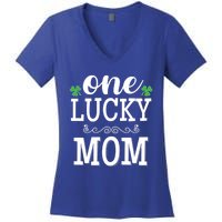 One Lucky Mom St Patrick's Themed Mummy Gift Women's V-Neck T-Shirt