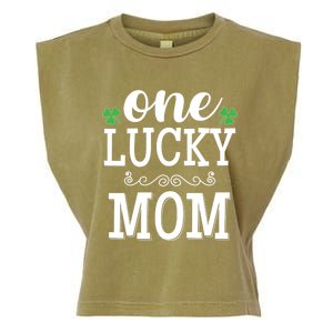 One Lucky Mom St Patrick's Themed Mummy Gift Garment-Dyed Women's Muscle Tee