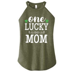 One Lucky Mom St Patrick's Themed Mummy Gift Women's Perfect Tri Rocker Tank