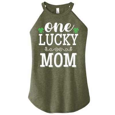 One Lucky Mom St Patrick's Themed Mummy Gift Women's Perfect Tri Rocker Tank