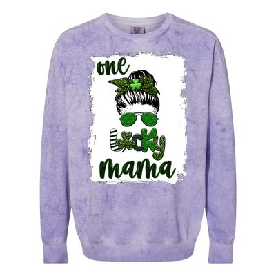 One Lucky Mama Colorblast Crewneck Sweatshirt