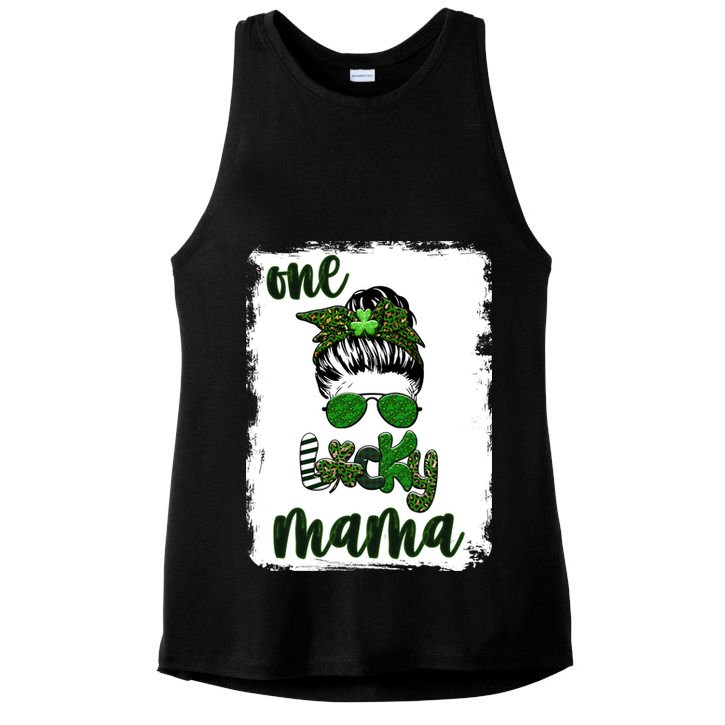 One Lucky Mama Ladies PosiCharge Tri-Blend Wicking Tank