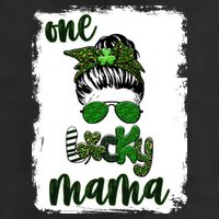 One Lucky Mama 7 Panel Mesh Trucker Snapback Hat