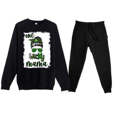 One Lucky Mama Premium Crewneck Sweatsuit Set