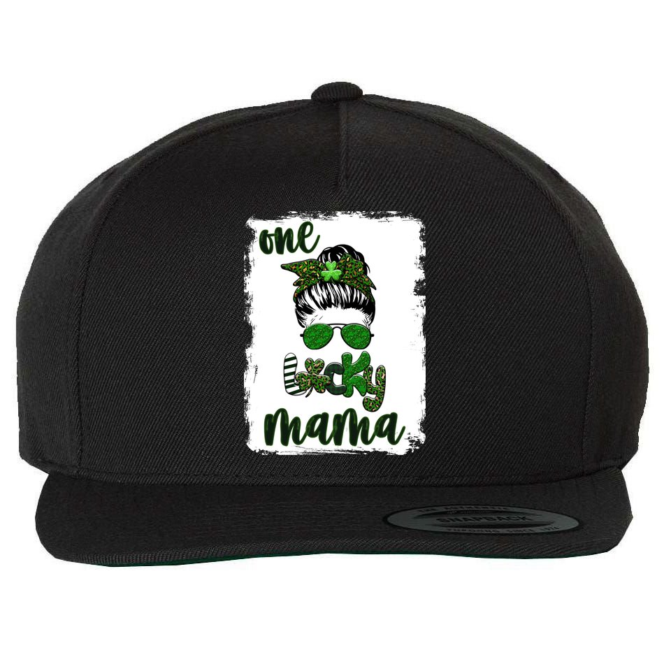 One Lucky Mama Wool Snapback Cap