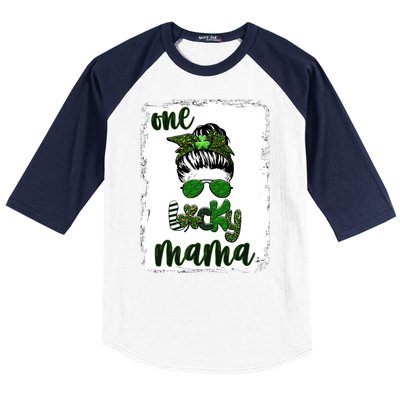 One Lucky Mama Baseball Sleeve Shirt