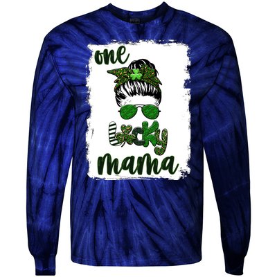 One Lucky Mama Tie-Dye Long Sleeve Shirt