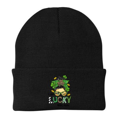 One Lucky Mama St Patricks Day Mom Mother Shamrock Beanie