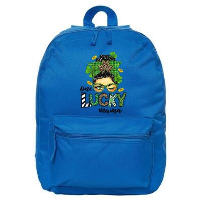 One Lucky Mama St Patricks Day Mom Mother Shamrock 16 in Basic Backpack