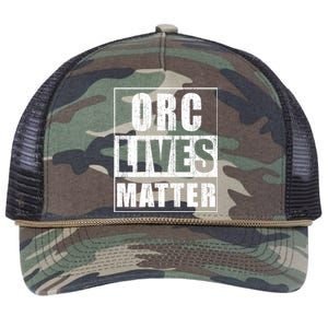 Orc Lives Matter Cool Gamer Warrior Gift Gaming Gift Retro Rope Trucker Hat Cap