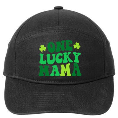 One Lucky Mama Retro Vintage St Patrick's Day Clothes 7-Panel Snapback Hat