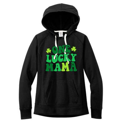 One Lucky Mama Retro Vintage St Patrick's Day Clothes Women's Fleece Hoodie