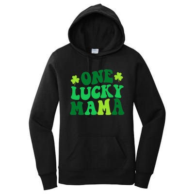 One Lucky Mama Retro Vintage St Patrick's Day Clothes Women's Pullover Hoodie