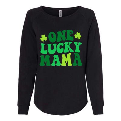 One Lucky Mama Retro Vintage St Patrick's Day Clothes Womens California Wash Sweatshirt