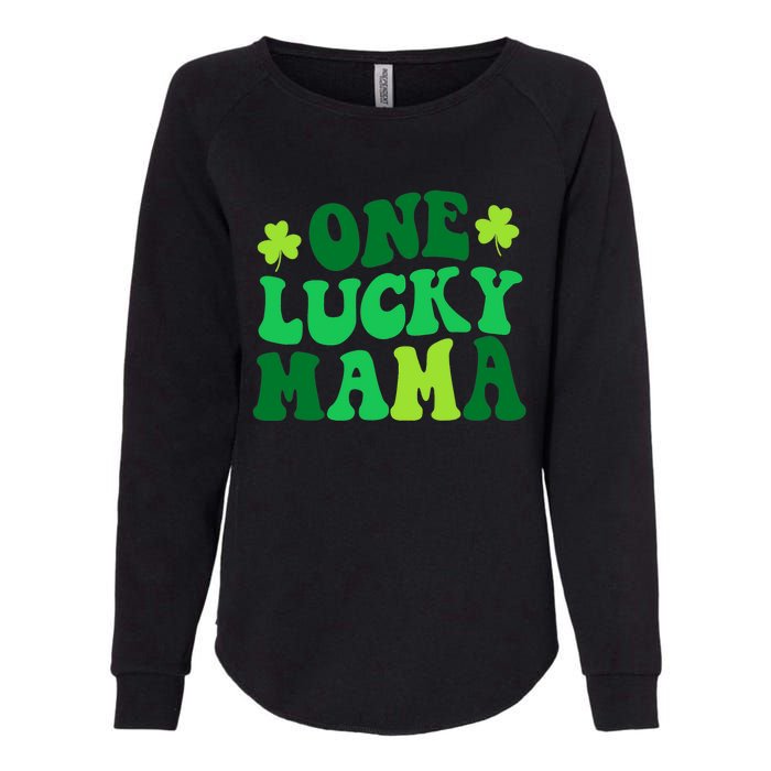 One Lucky Mama Retro Vintage St Patrick's Day Clothes Womens California Wash Sweatshirt