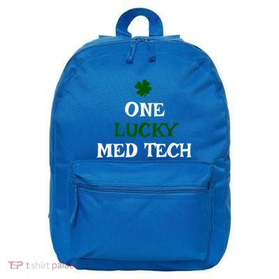 One Lucky Med Tech St. PatrickS Day Irish 16 in Basic Backpack