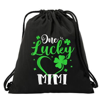 One Lucky Mimi Shamrock Irish St PatrickS Day Drawstring Bag