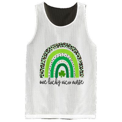 One Lucky Nicu Nurse Rainbow St Patricks Day Neonatal Nurse Mesh Reversible Basketball Jersey Tank
