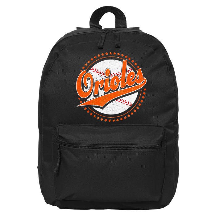 Orioles Last Name Personalized Costume First Name 16 in Basic Backpack