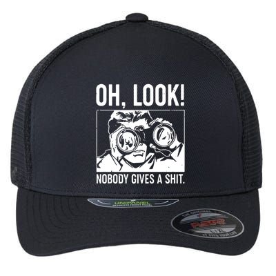 Oh Look Nobody Gives A Sit Flexfit Unipanel Trucker Cap