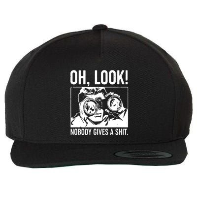 Oh Look Nobody Gives A Sit Wool Snapback Cap