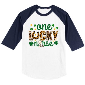 One Lucky Nurse Funny St Patricks Day Irish Nurses Shamrock Gift Baseball Sleeve Shirt