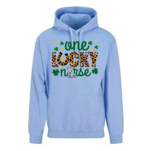 One Lucky Nurse Funny St Patricks Day Irish Nurses Shamrock Gift Unisex Surf Hoodie